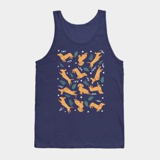 Dachshund Pattern Tank Top